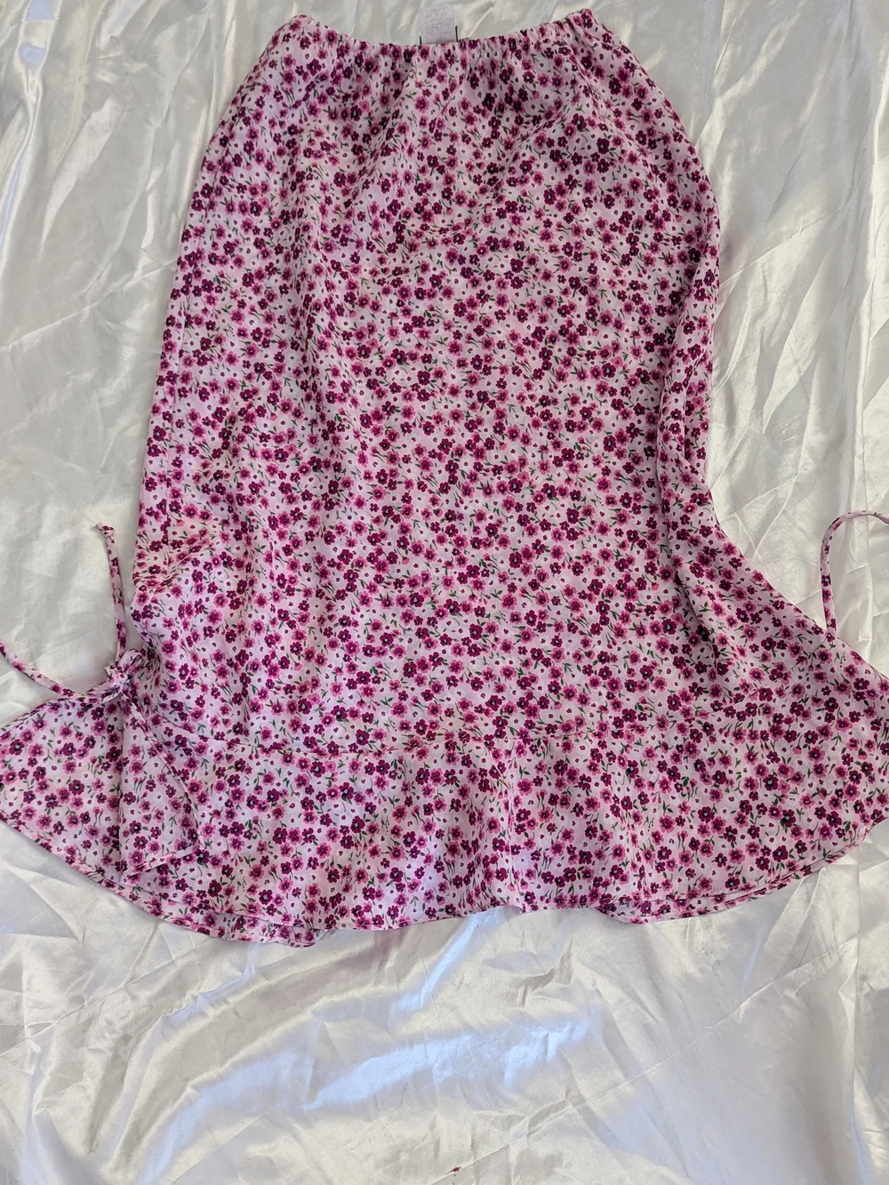 Floral Pink Midi Skirt - Lightweight Summer Style